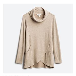 Beige long sleeve top